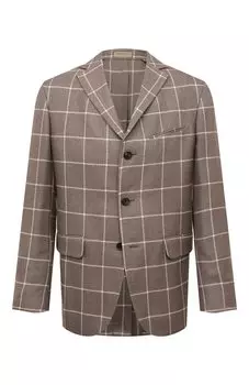 Пиджак из хлопка и льна Corneliani