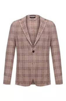 Пиджак из хлопка и льна Ermenegildo Zegna