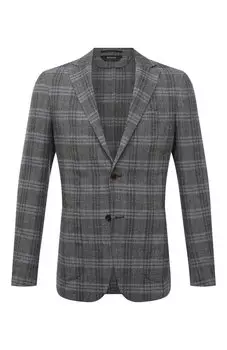 Пиджак из хлопка и льна Ermenegildo Zegna