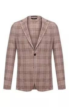 Пиджак из хлопка и льна Zegna