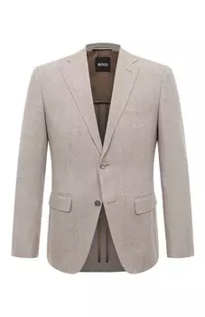 Пиджак из хлопка и шерсти BOSS