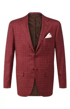 Пиджак из кашемира и льна Kiton