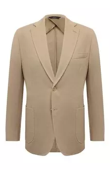 Пиджак из шелка и хлопка Brioni