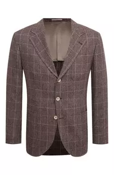 Пиджак из шелка и шерсти Brunello Cucinelli