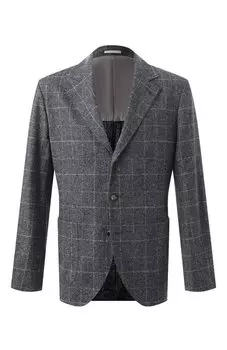 Пиджак из шелка и шерсти Brunello Cucinelli