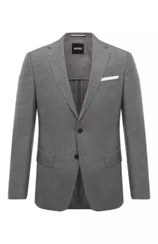 Пиджак из шерсти и хлопка BOSS