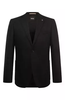 Пиджак из шерсти и хлопка BOSS
