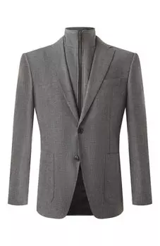 Пиджак из шерсти и хлопка BOSS