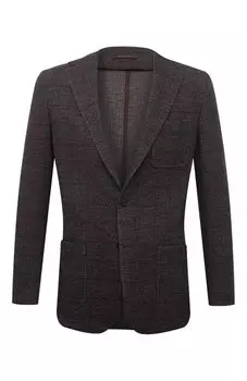Пиджак из шерсти и хлопка Canali