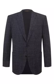 Пиджак из шерсти и хлопка Canali