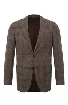 Пиджак из шерсти и хлопка Canali