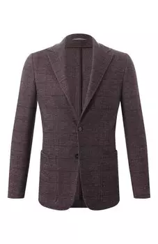 Пиджак из шерсти и хлопка Canali