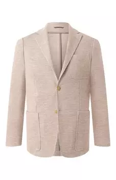 Пиджак из шерсти и хлопка Canali