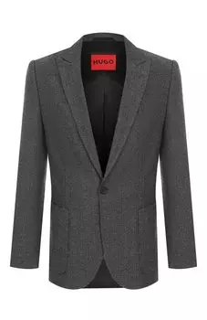 Пиджак из шерсти и хлопка HUGO