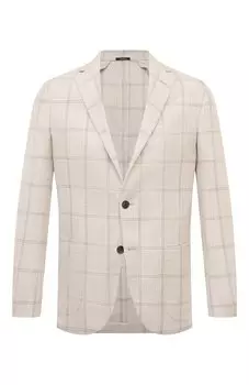 Пиджак из шерсти и хлопка Sartorio