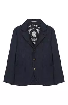 Пиджак из шерсти и льна Brunello Cucinelli