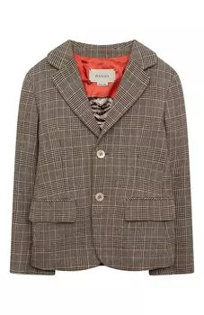 Пиджак из шерсти и льна Gucci