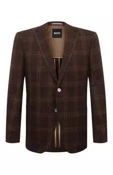 Пиджак из шерсти и шелка BOSS