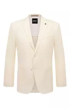 Пиджак из шерсти и шелка BOSS