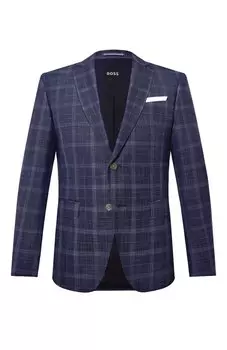 Пиджак из шерсти и шелка BOSS