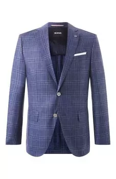 Пиджак из шерсти и шелка BOSS