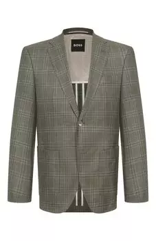 Пиджак из шерсти и шелка BOSS
