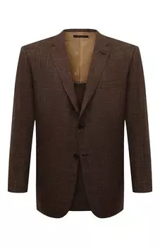 Пиджак из шерсти и шелка Brioni