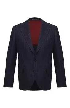 Пиджак из шерсти и шелка Brunello Cucinelli