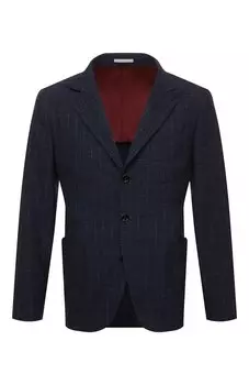 Пиджак из шерсти и шелка Brunello Cucinelli