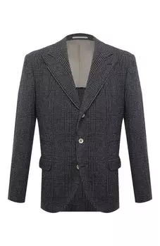 Пиджак из шерсти и шелка Brunello Cucinelli