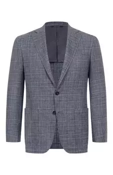 Пиджак из шерсти и шелка Canali