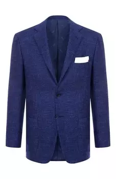 Пиджак из шерсти и шелка Kiton