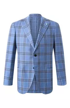 Пиджак из шерсти и шелка Luigi Bianchi