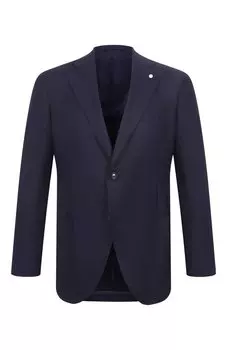 Пиджак из шерсти и шелка Luigi Bianchi