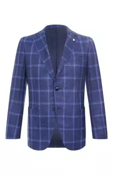 Пиджак из шерсти и шелка Luigi Bianchi