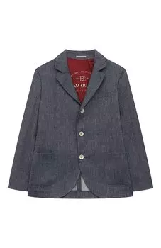 Пиджак изо льна и хлопка Brunello Cucinelli