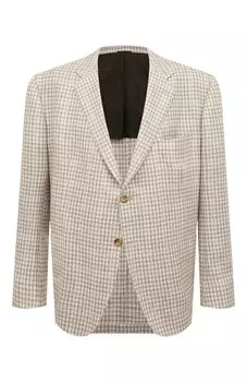 Пиджак изо льна и кашемира Kiton