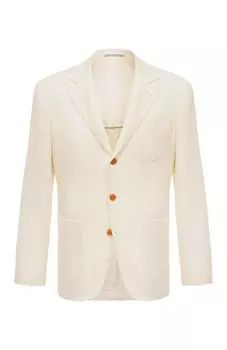 Пиджак изо льна и шерсти Brunello Cucinelli