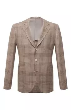 Пиджак изо льна и шерсти Brunello Cucinelli