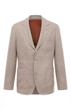 Пиджак изо льна и шерсти Brunello Cucinelli