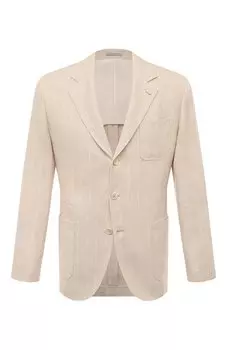Пиджак изо льна и шерсти Brunello Cucinelli