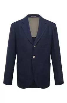 Пиджак изо льна и шерсти Brunello Cucinelli