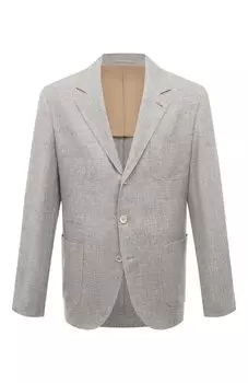 Пиджак изо льна и шерсти Brunello Cucinelli