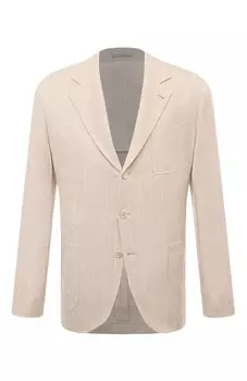 Пиджак изо льна и шерсти Brunello Cucinelli