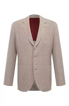 Пиджак изо льна и шерсти Brunello Cucinelli