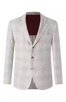 Пиджак изо льна и шерсти Brunello Cucinelli