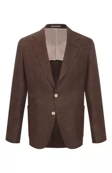Пиджак изо льна и шерсти Brunello Cucinelli