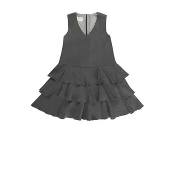 Платье А-силуэта с оборками без рукавов Caf