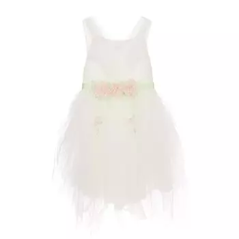 Платье без рукавов с декорированным поясом Aletta