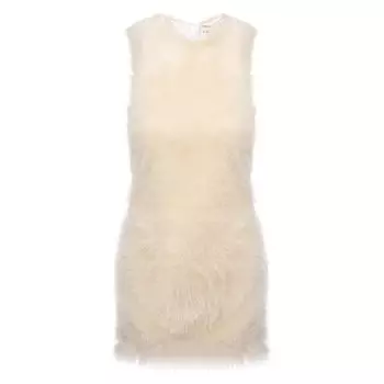 Платье из экомеха Saint Laurent